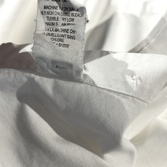 Thom Browne White Long-Sleeve Point-Collar Armband Oxford Shirt - Picture 13 of 13